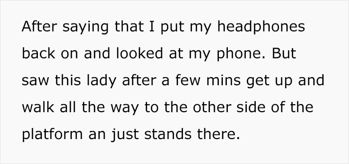 The man refused to move.