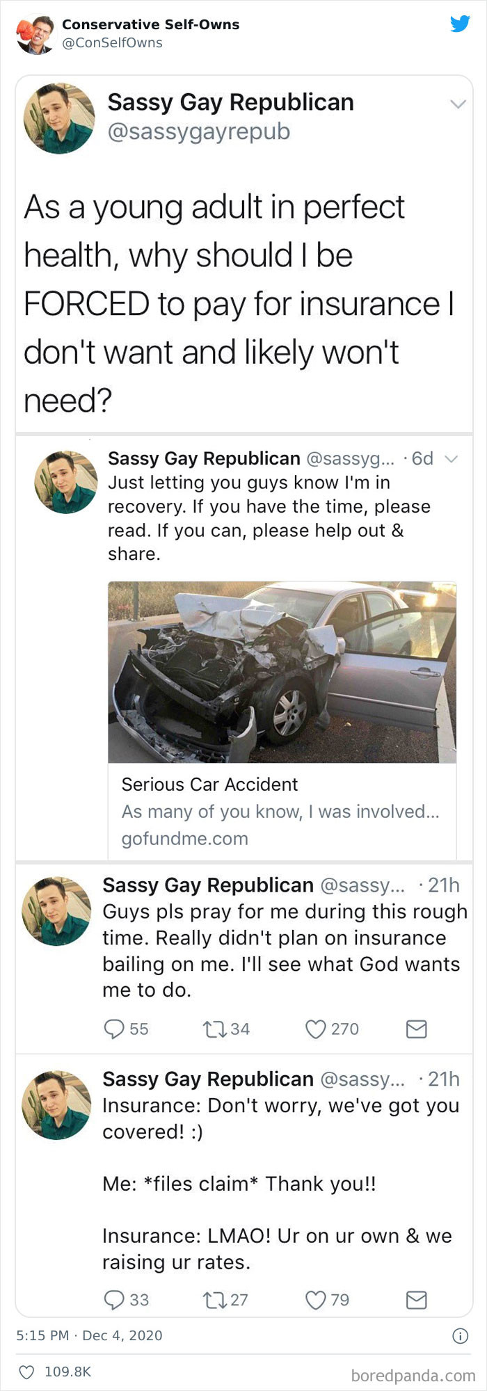 16. Why would I get insurance? Why?