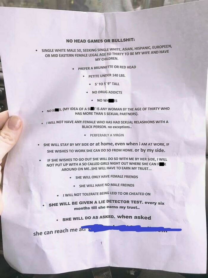 8. His list is helping a lot of women dodge a bullet.