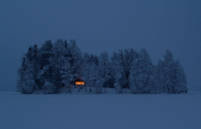 10. “This cabin in the heart of winter and the edge of night.”