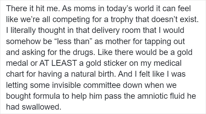 There's no competition. It's not a race. There's no judge and jury, there's just you. 