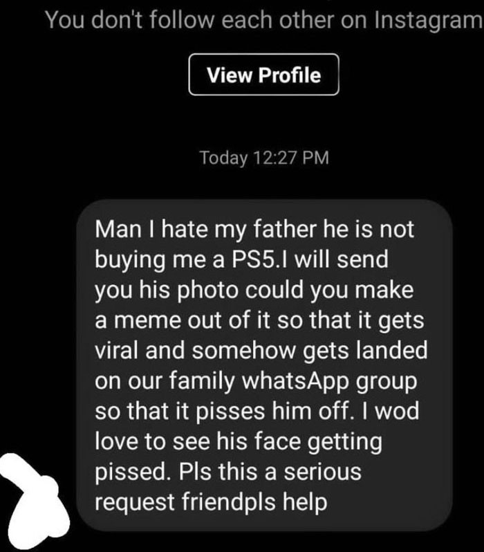 8. This arrogant kid is serious.