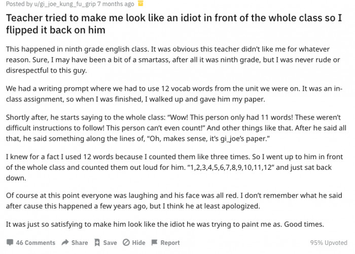 Here is the original post: