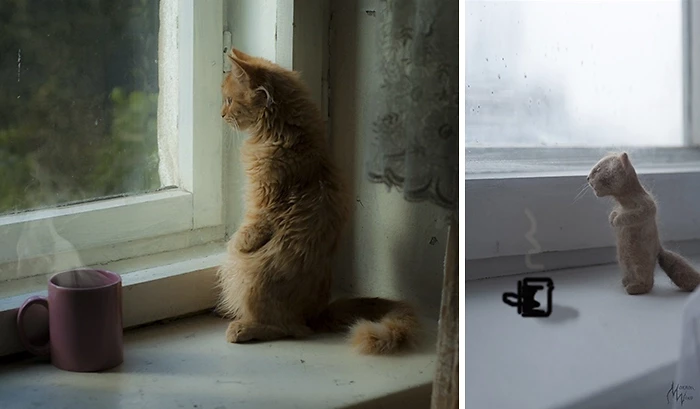 They even pose the same way!