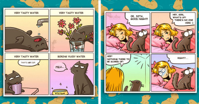 10 Adorable Comics That Are Perfect Examples of What Makes Cats So Adorably Strange