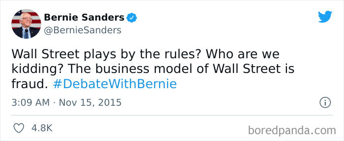 20. Bernie calling it like it is.