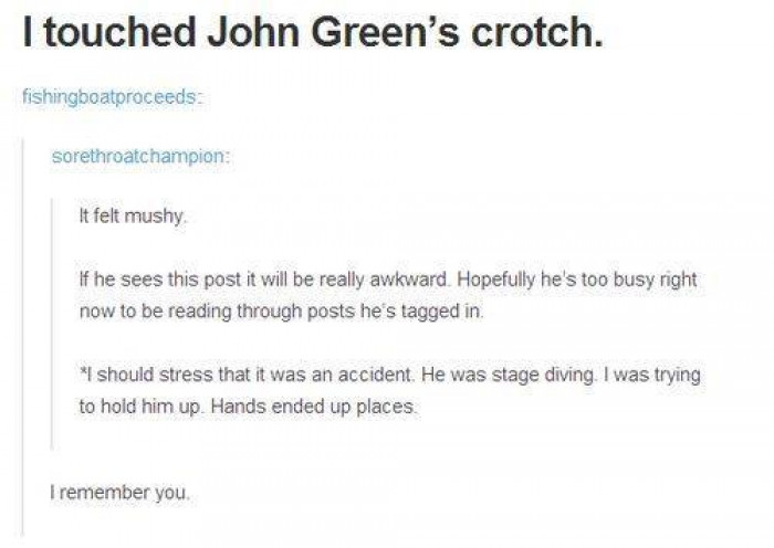 5. John Green NEVER forgets