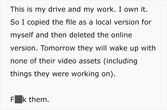 This is my work and I choose to wipe it