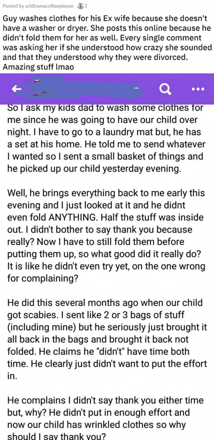 9. And you are divorced why, exactly? You seem so nice...