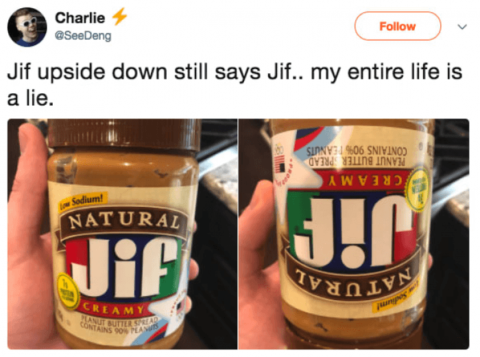 21. Jif was harbouring a real big secret