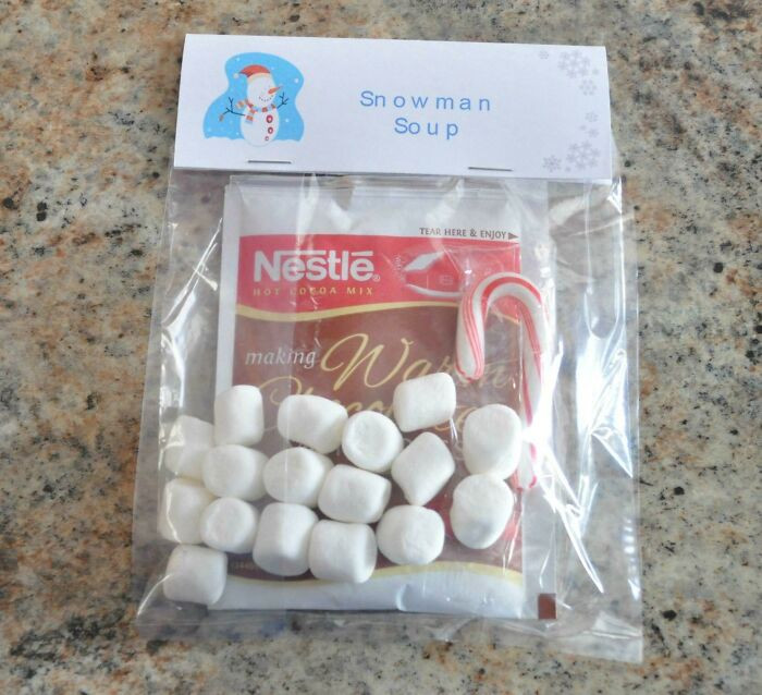8. Snowman soup kit to warm your empty bonus pockets.