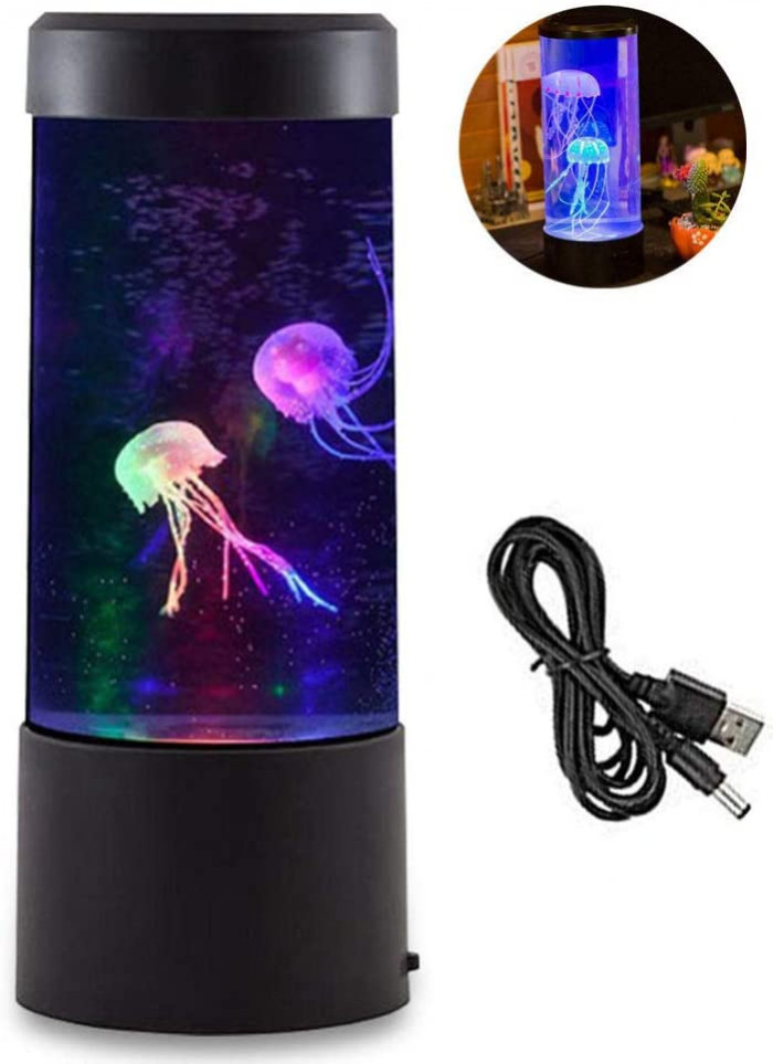 Or these floating jellyfish in a lamp.