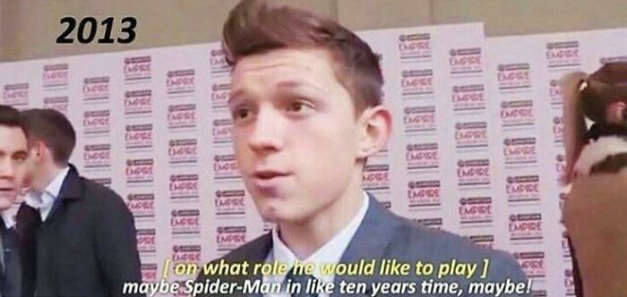32. I wonder what role Tom Holland wants next.