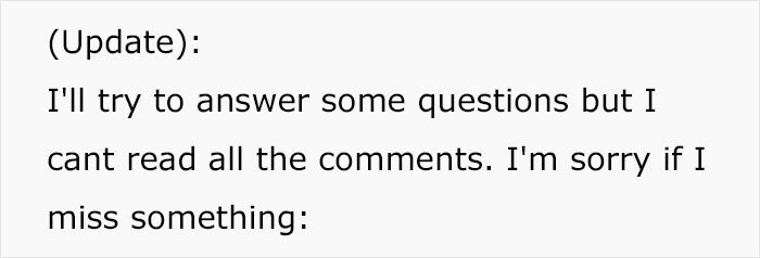 She also posted an update.