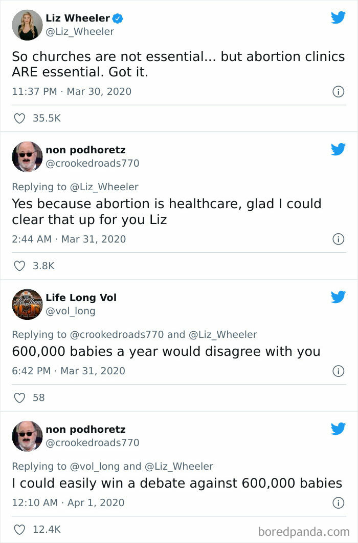 35. His rebuttal skills are on point!