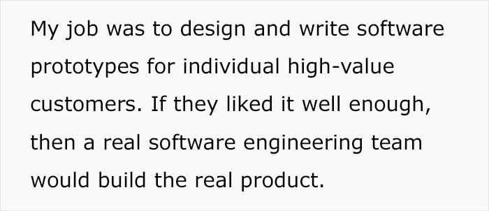 The work the Redditor does