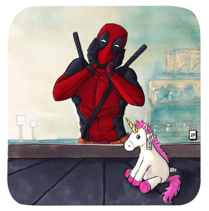 #2 Deadpool - Unicorn Soft Toy