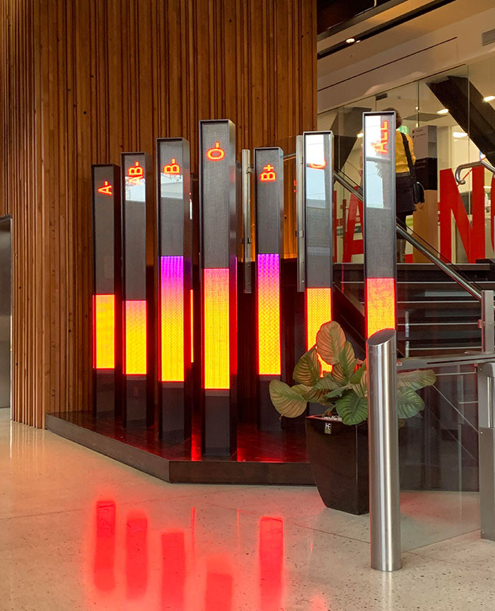 36. The local blood bank has these signs to show how much blood they have