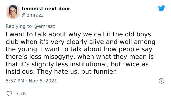 Apparently, misogyny isn't only found in the 