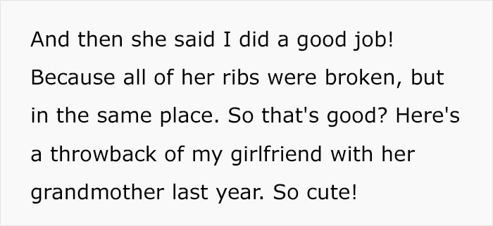 And, of course, she was very grateful!