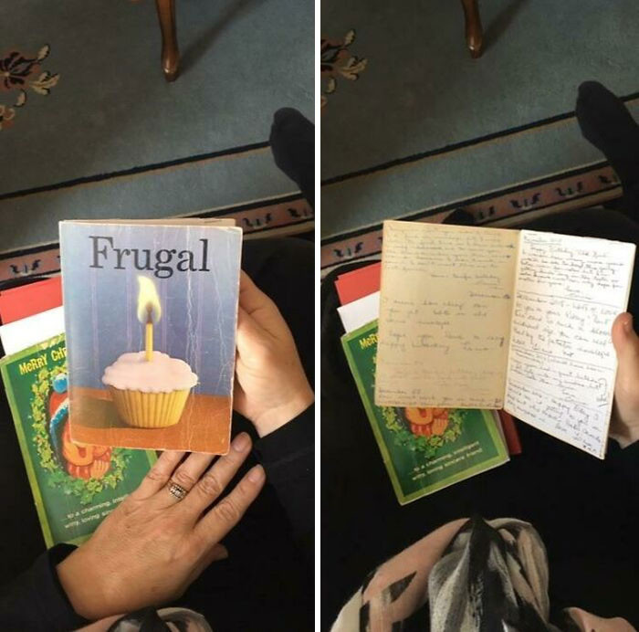 17. Two friends have been saving on birthday greetings by using the same card for 35 years.