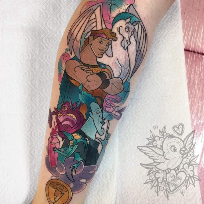 Hercules tattoo The first Ive found on Pinterest to get the lightning  bolt right lol would be cool   Hercules tattoo Disney tattoos Disney  inspired tattoos