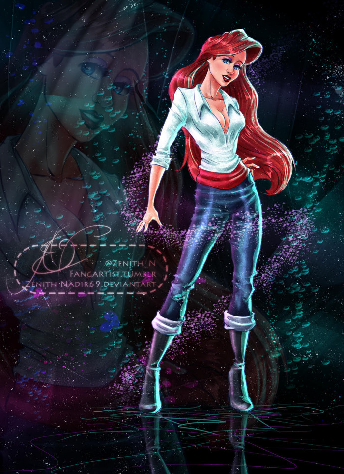 2. Ariel wearing Prince Eric's outfit.