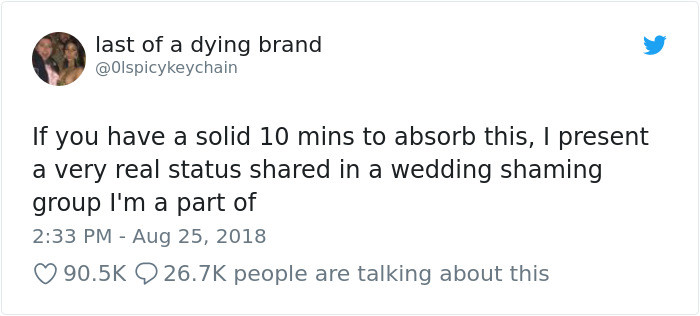 Of all the wedding stories this is the one you really need to read.