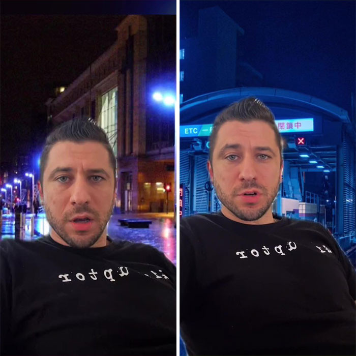 The reason why there are blue street lights.