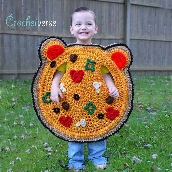 7. Crochet Pizza Costume