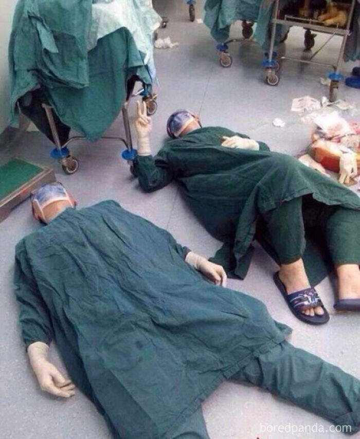 24. Surgeons After Successfully Removing A Set Of Brain Tumors During A 32-Hour Surgery