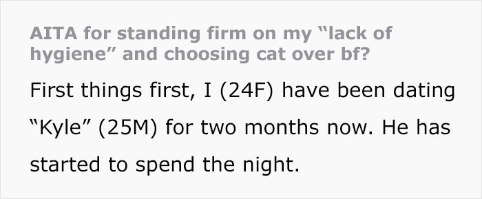 OP starts her story...