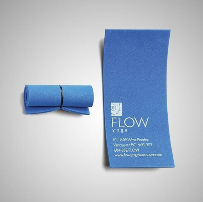 28. Or how about this yoga studio's yoga mat business card?