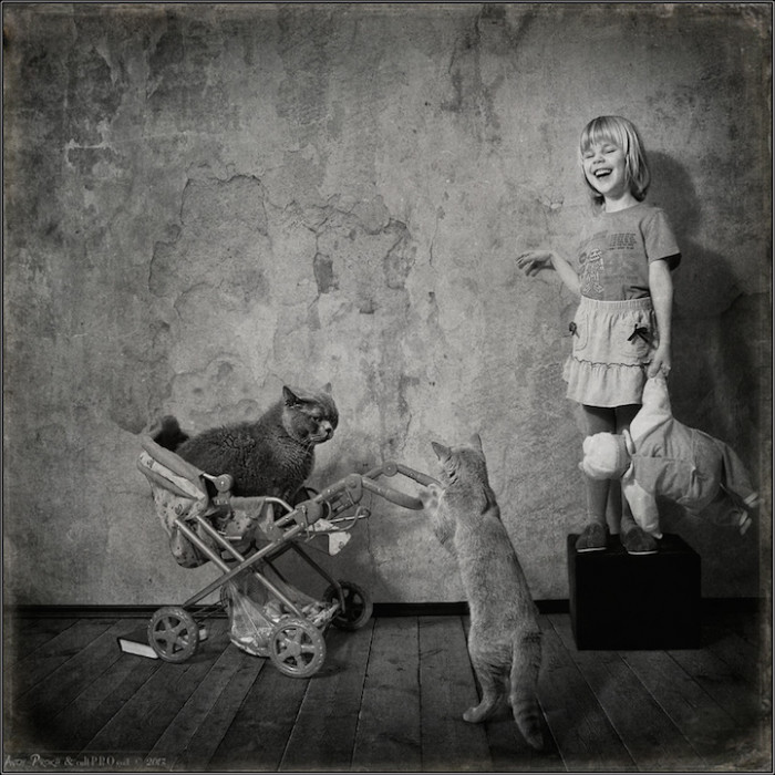 Prokh has processed these pictures in black and white, which gives them a classic vintage feel.