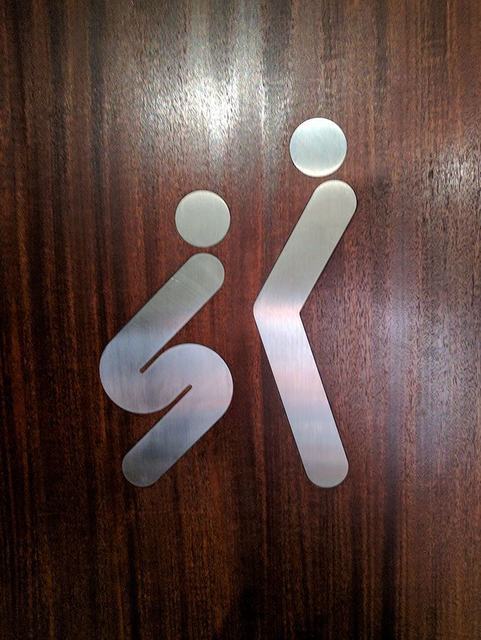 Strange unisex bathroom symbol.