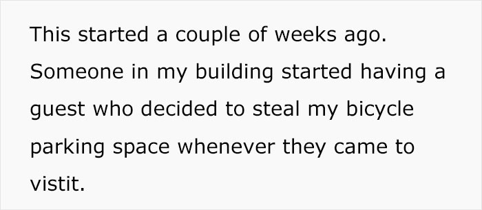 But their parking spot soon became violated...