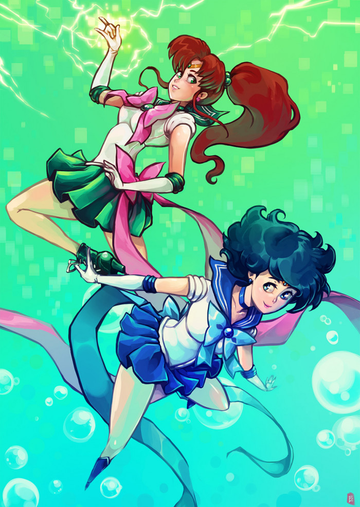 5. Sailor Mercury & Sailor Jupiter