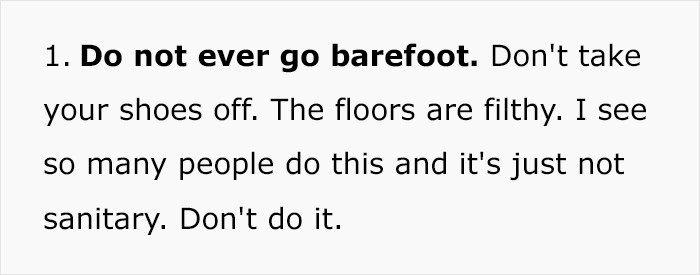 Don't take off your shoes