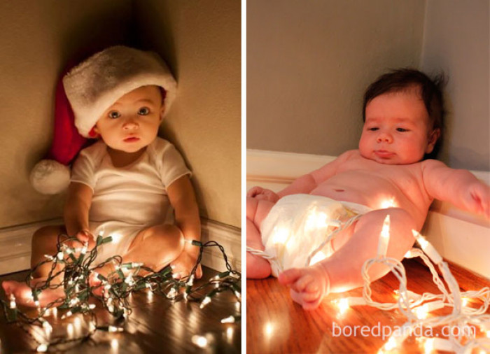 Baby Christmas Photoshoot Fails: Expectations Vs Reality