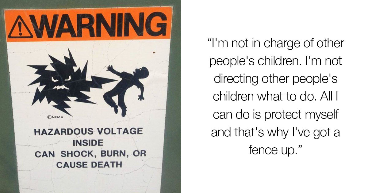 This Community Was Outraged When A Neighbor Close To The School Installed An Electric Fence To Keep Kids Off Of His Lawn