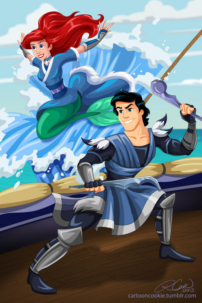 4. Prince Eric and Ariel of the Water Tribe