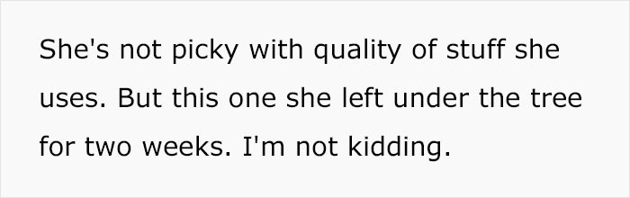 Left it for two weeks