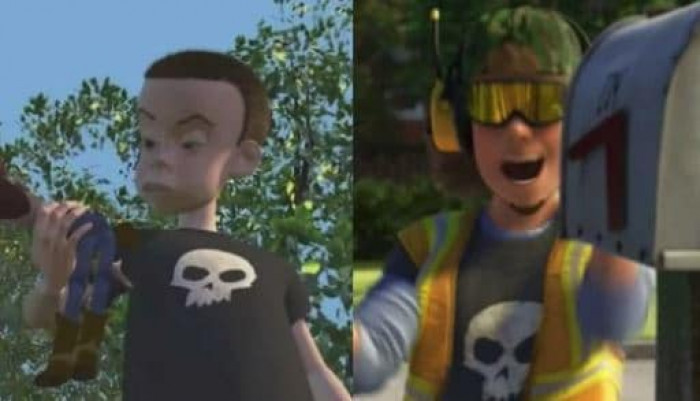 22. It's safe to assume that the garbage man in Toy Story 3 is actually Sid.