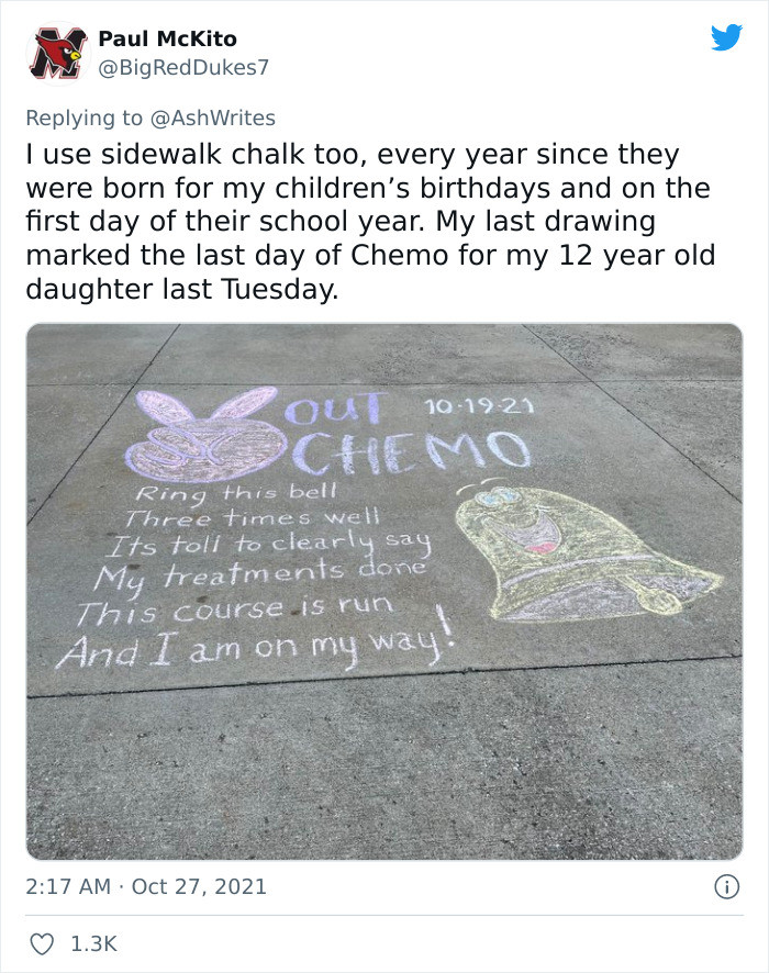 Look at this celebratory chalk art!