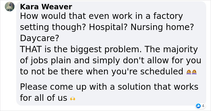 Kara Weaver gave even more passionate examples of how this model simply won't work for everyone.