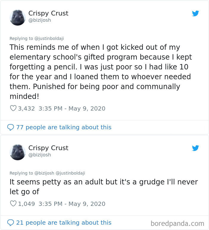 Forget their pencil. 