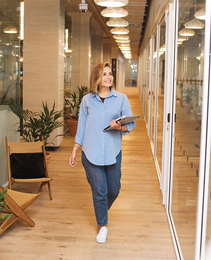 Working her way up the office