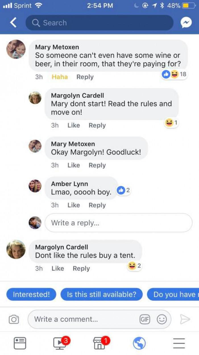 Buy a tent!