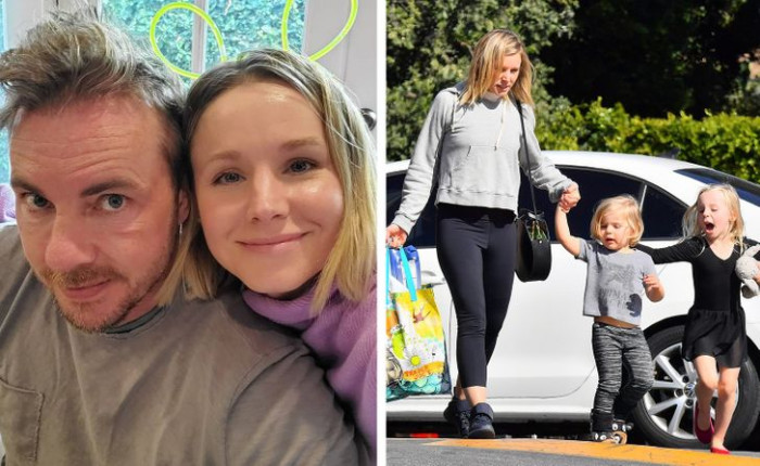 2. Dax Shepard and Kristen Bell's daughters Lincoln and Delta.