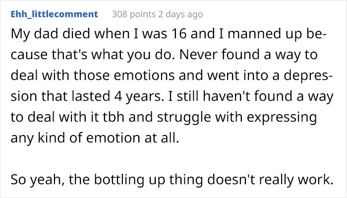 This guy explains what happens when you suppress emotions. 
